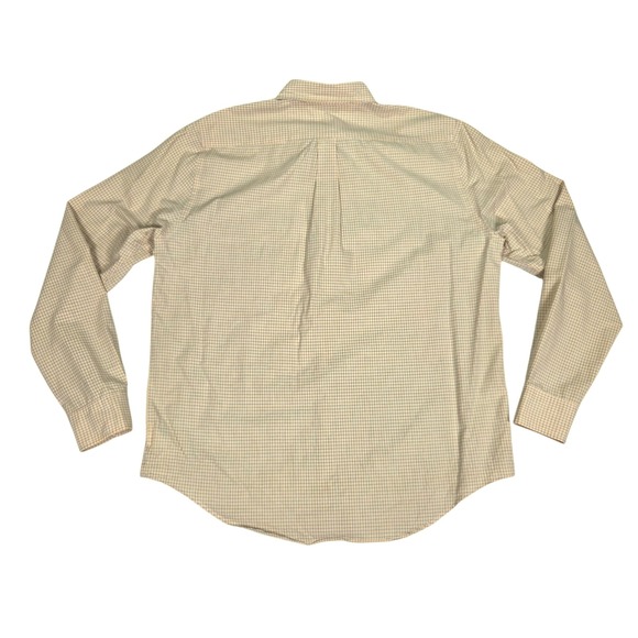 Lacoste Button Down Shirt Mens 42 Large Yellow Check Excellent Long Sleeve - Picture 3 of 7